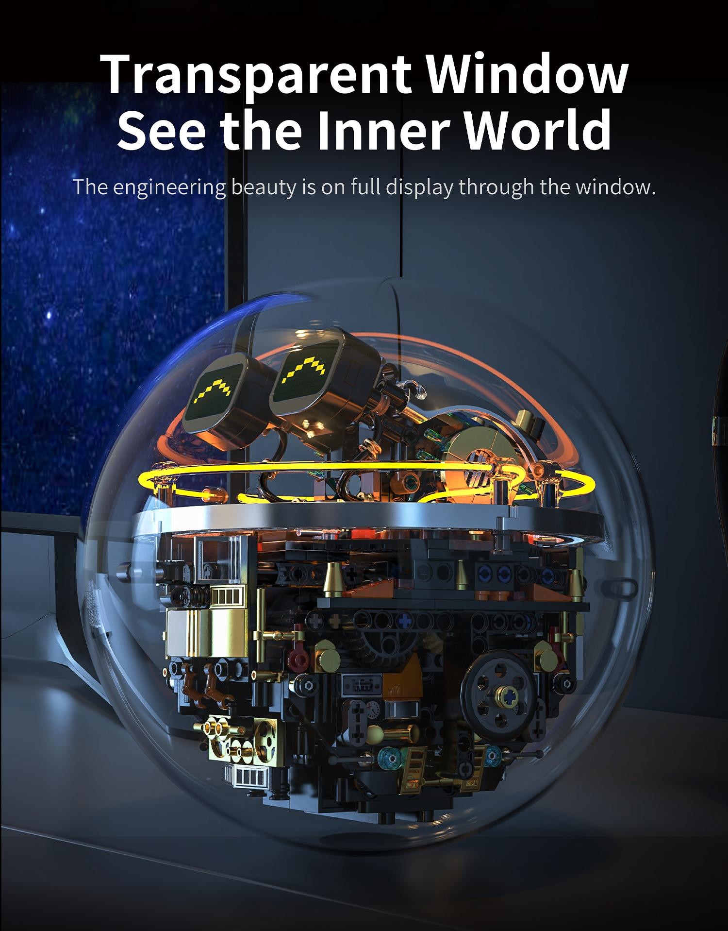 Programmable Sphere Robot RC Kit 804pcs, Stem Education Coding & Assembly Toy, Ideal Gift for Engineers, Architects, Parents