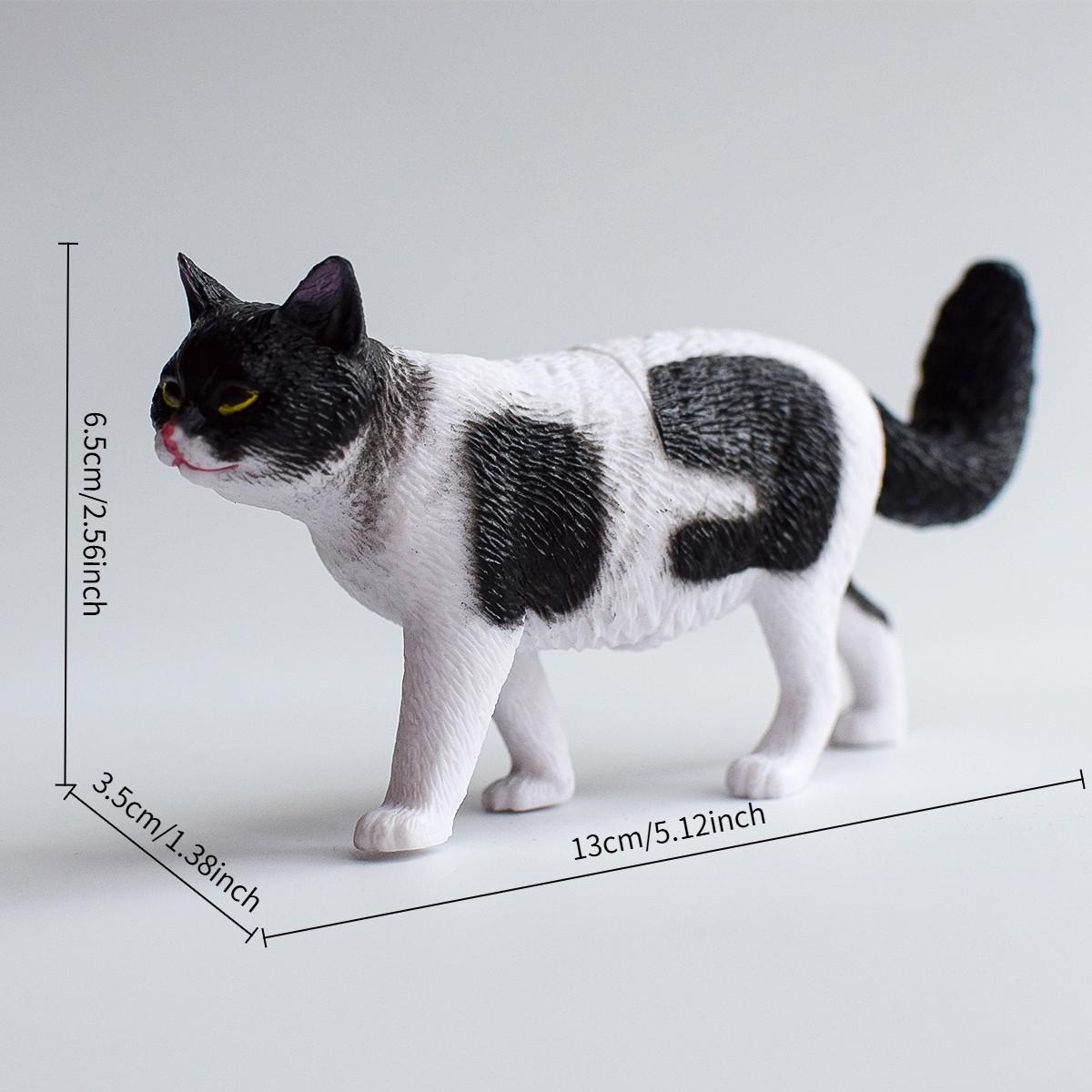 2 PVC Cat Models, and Cow Cats, Lucky Symbol, and Aesthetics, Pet House Decor, Desk Ornament, Gift for Birthdays, Weddings, Holidays