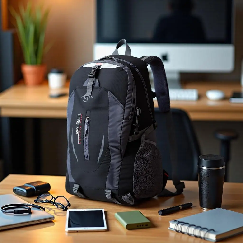 JSERYISGN Business Travel Backpack with Ergonomic Load Distribution Side Water Bottle Pocket & Adjustable Chest Strap for Urban Commuters Hiking Daypacks