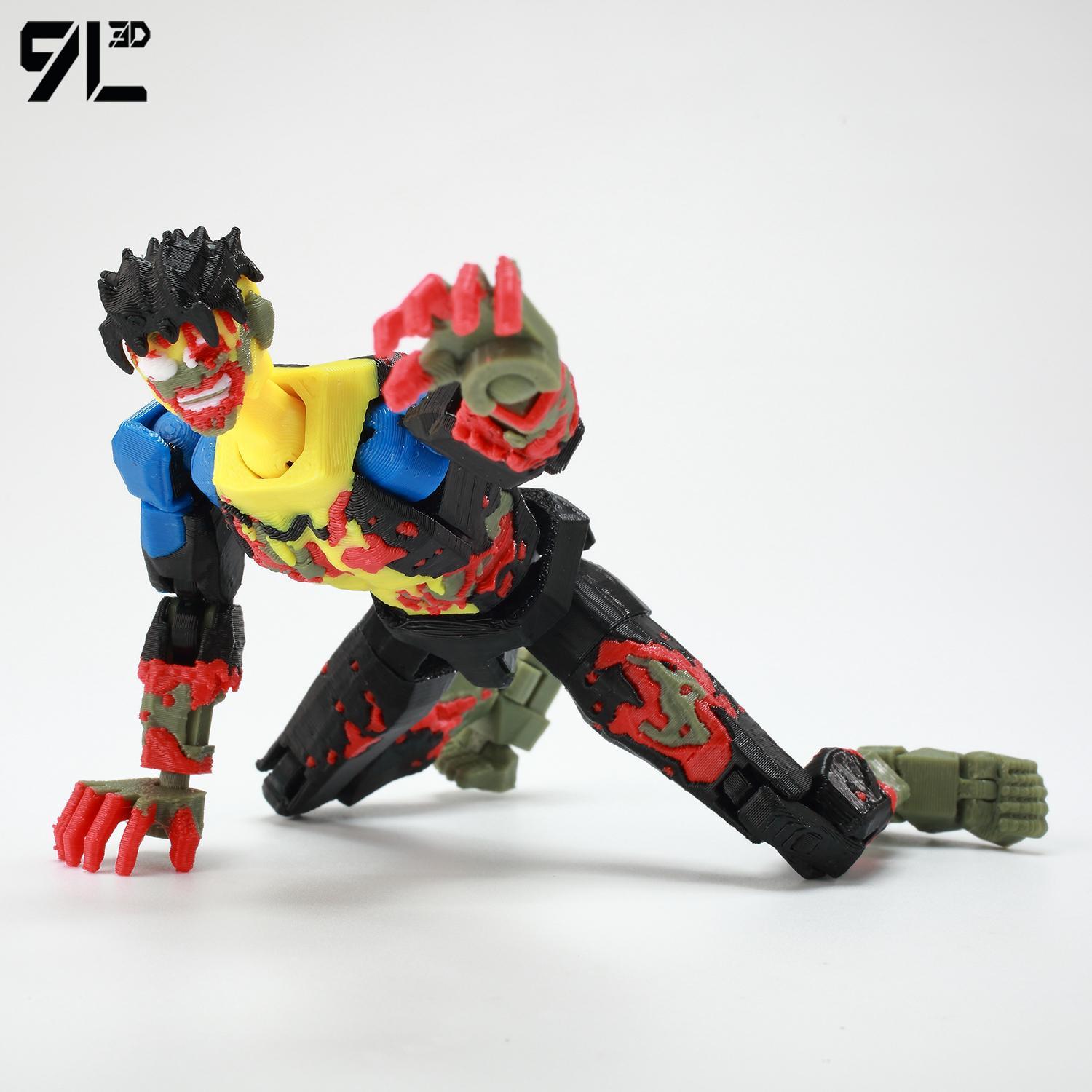 9L3D Printed NEWInvincibles Tech Jacker Titan13 Lucky13 Action Figure Dummy13 Motorcycle Multi-Jointed Collectible Model Toy T13