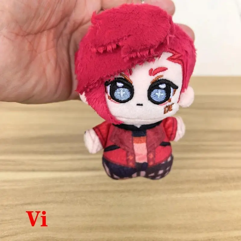 11cm Stuffed Cool Eyes Anime Game Character Vi and Kiramman Caitlyn Plush Toys Keychain Bag Pendant Cosplay Cartoon Plushie Doll