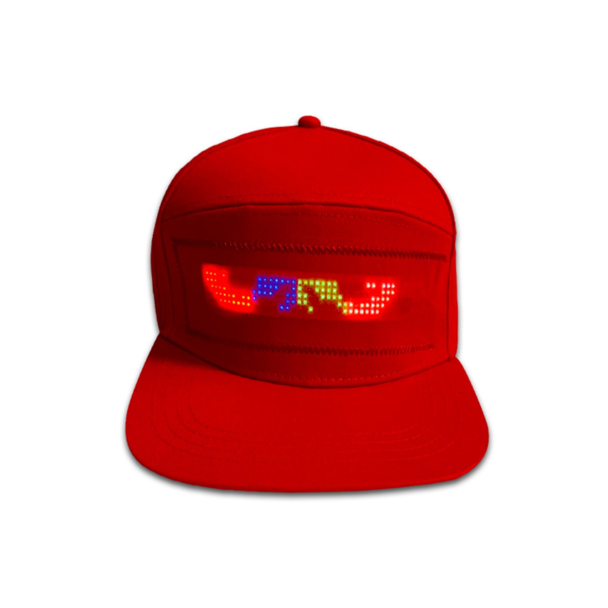 LED Hat with Customizable Image & Text, Bluetooth-compatible Controlled LED Display, Perfect for Parties, Advertisements, Festive Celebrations, Customizable Hats