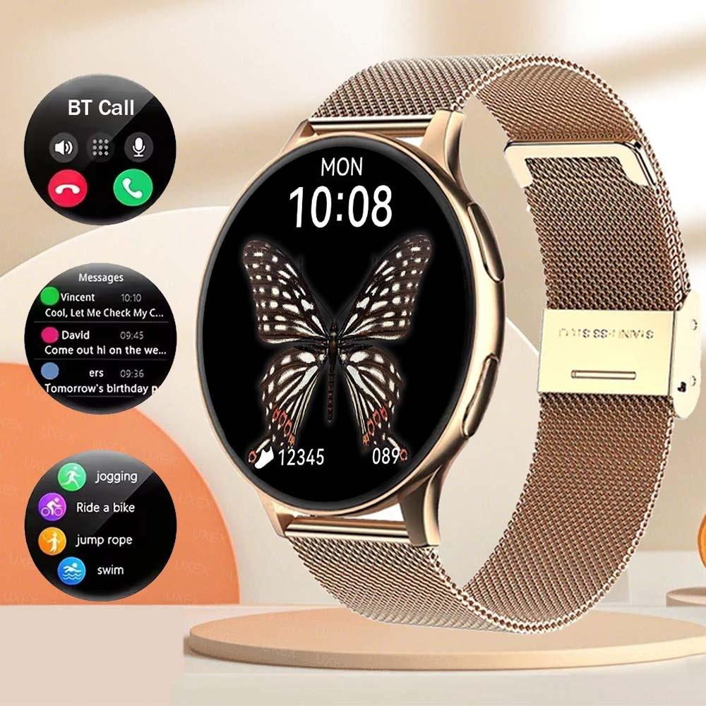 1.52 Inch Fashion SmartWatch Digital Watch with Multiple Health Tracker Sport Modes Notification Reminder Voice Assistant Motion Trajectory Custom Photo BT Call Sports SmartWatches For Women Gift Multifunctional