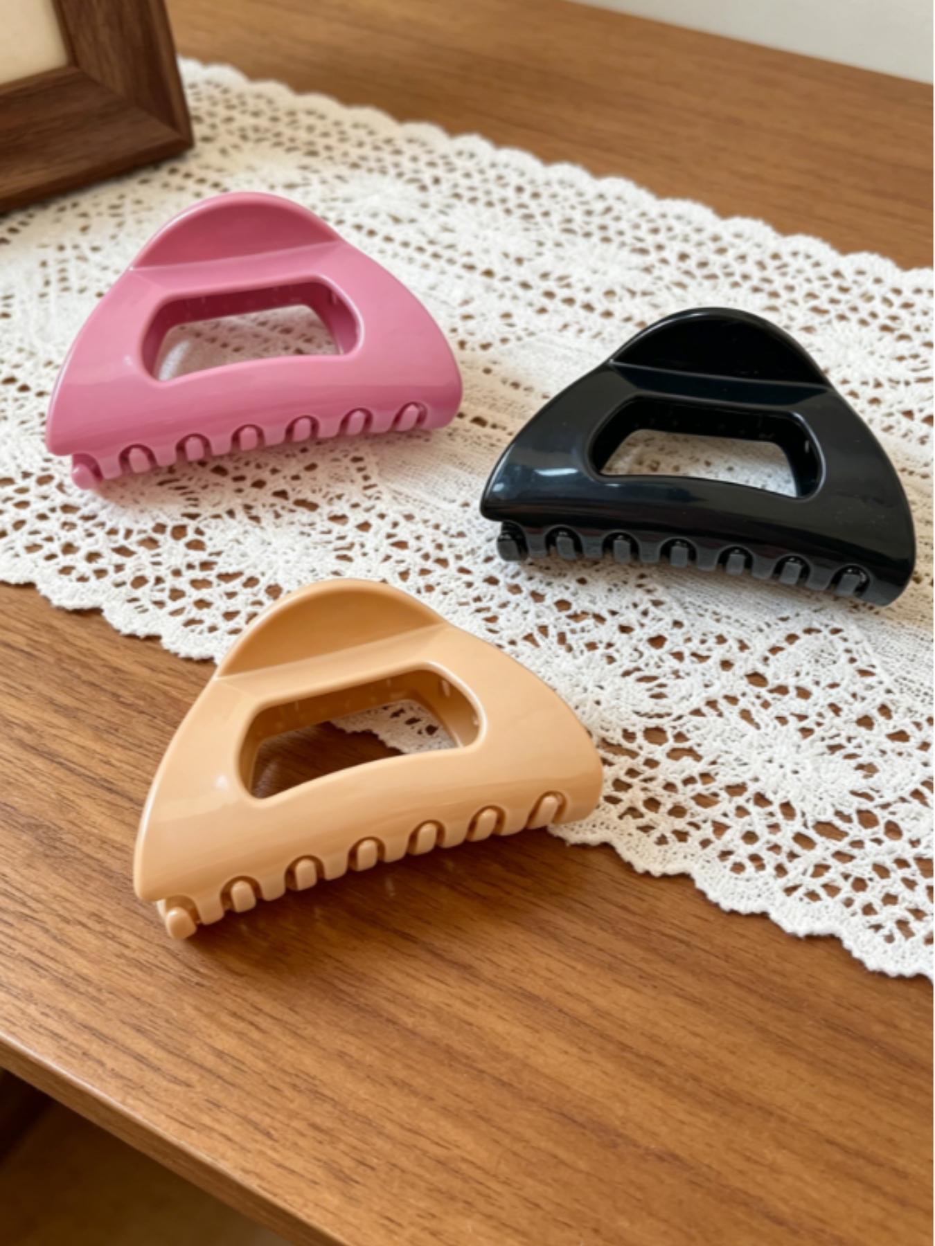 3PCS Soft Silicone Hair Claw, Anti-Drop Unbreakable Hair Clip, Square Hair Claw Clips for Women, Flexible Clawclip for Thick Hair, Lightweight Large Clip, soft hairpins, suitable for various occasions, 2026 New Design Hair Accessories, Hijab Hair Clip