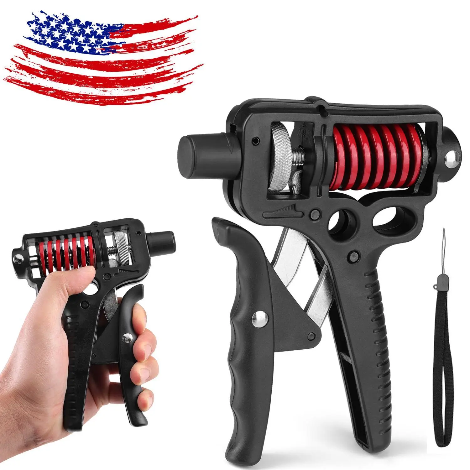Adjustable hand grip strengthener,11-360 lbs resistance,for Men & Women,  Power Grip Exercise Equipment for Hand Therapy, Muscle Relaxation