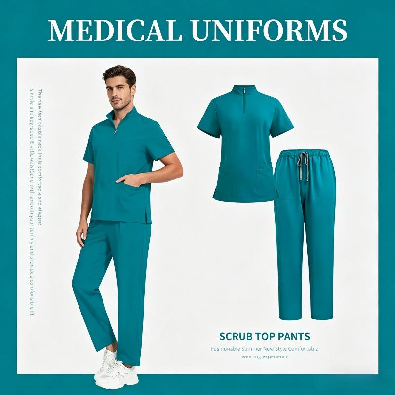 Pet Beauty Hospital Work Scrub Set Scrub Uniform Top+Pants Work Uniform Nurse Set Beauty SPA Brushing Uniform Set Workwear