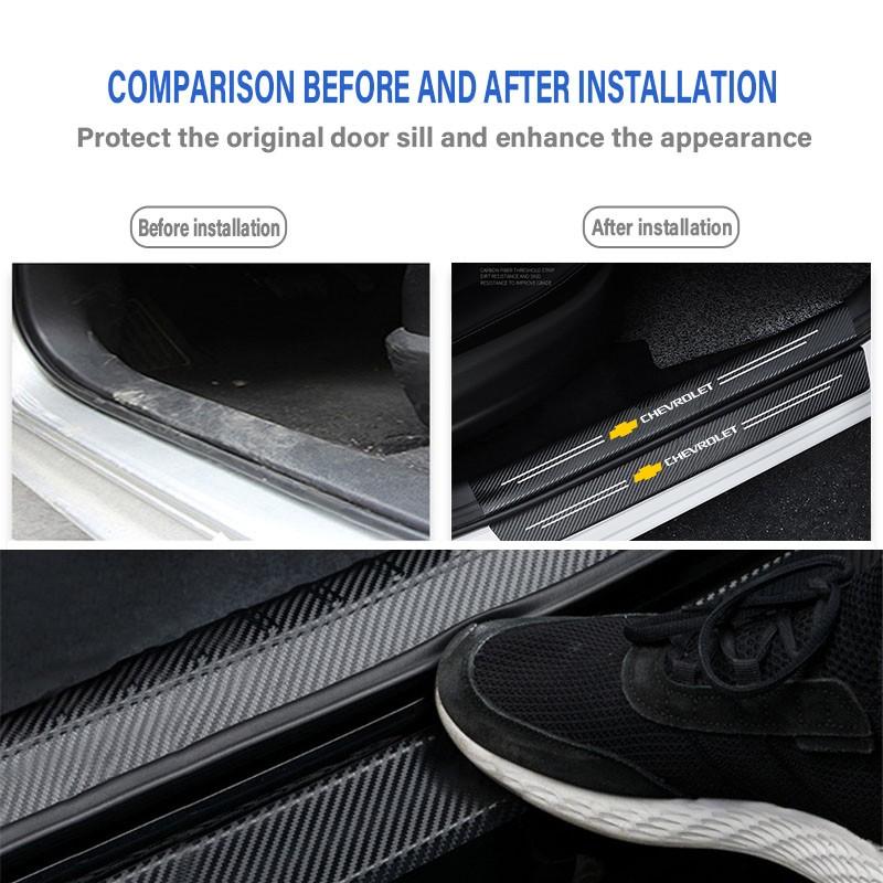 Car Threshold Protection Strip for Chevrolet Cruze Malibu Equinox Trax Volt Camaro Blazer, Durable Car Accessories, Easy Installation
