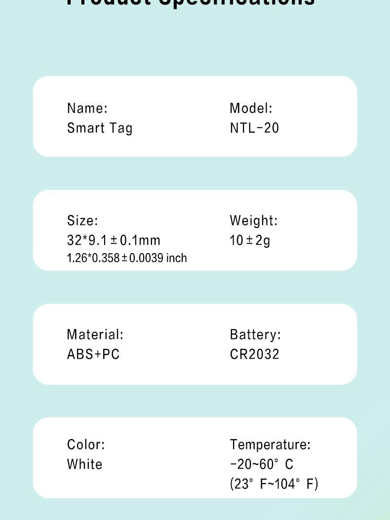 Smart tag air tracker, anti-loss smart location finder. Suitable for iOS systems to locate central devices and products. Useful for luggage, wallets, keys, privacy protection, and holiday gifts.