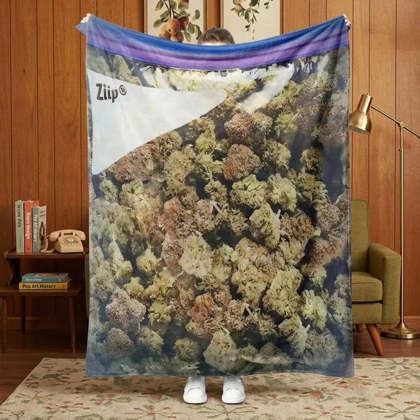 Dank Weed Theme Flannel Blanket, Soft Warm Cozy Throw for Home Office Car, Cannabis Leaf Graphic Room Decor, Plush Lightweight Blanket, Plant Lover Gift, Multiple Sizes