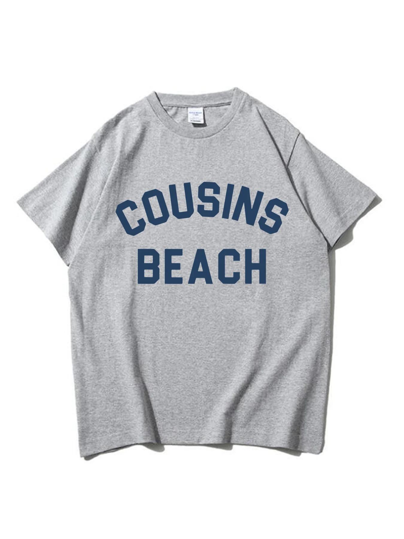 The Summer I Turned Pretty - Cousins Beach Letter Printed T-shirt Men Women Summer Fashion O-neck Short-sleeved T-shirt Clothing
