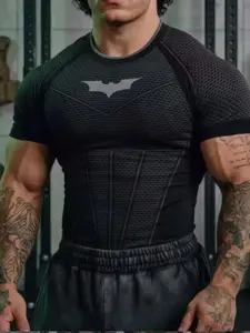 Men's Fitness Top, Quick-Dry Breathable Tight Fit, Muscle Definition, Short Sleeve T-Shirt, Gym Training, Outdoor Running, Comfortable