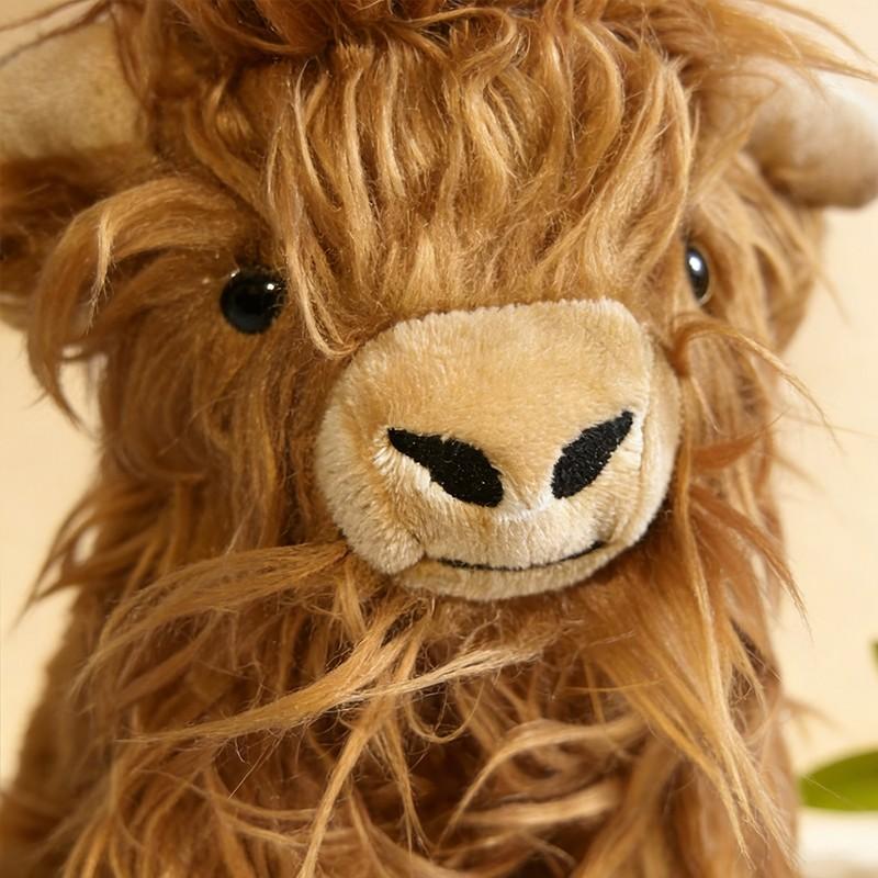 New Arrival 10-Inch Highland Cow Plush Toy, Three Color Options, Perfect Gift for Children, Essential Holiday Present Choice
