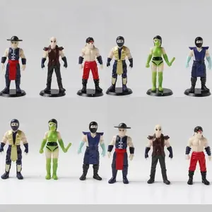Anime 6pcs/set Mortal Kombat Figure 10cm 11 Edition Action Figure Mini Scorpion Sub Zero Lord Raiden Collection Model Toy Gifts