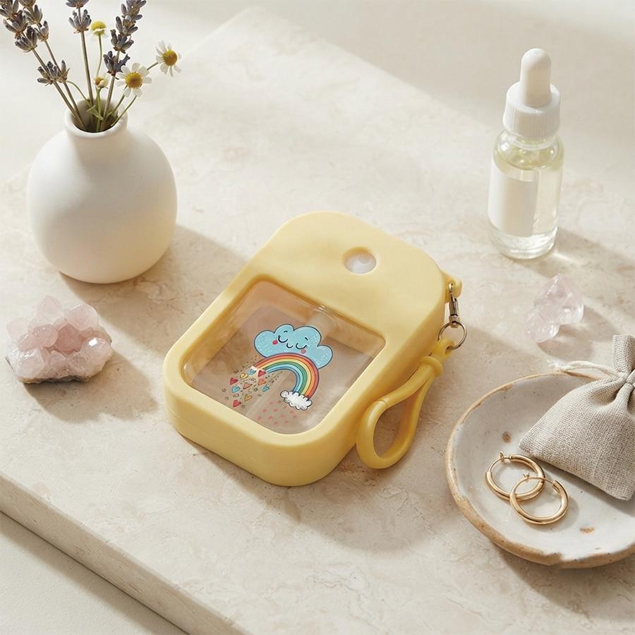 Cartoon Smile Cloud Rainbow Mini Spray Bottle Keychain, Leak-Proof Refillable Fine Mist Sprayer, Dispenser for Hand Soap, Perfume, Makeup Water, Portable Perfume Atomizer Travel Bottles, Makeup Tool