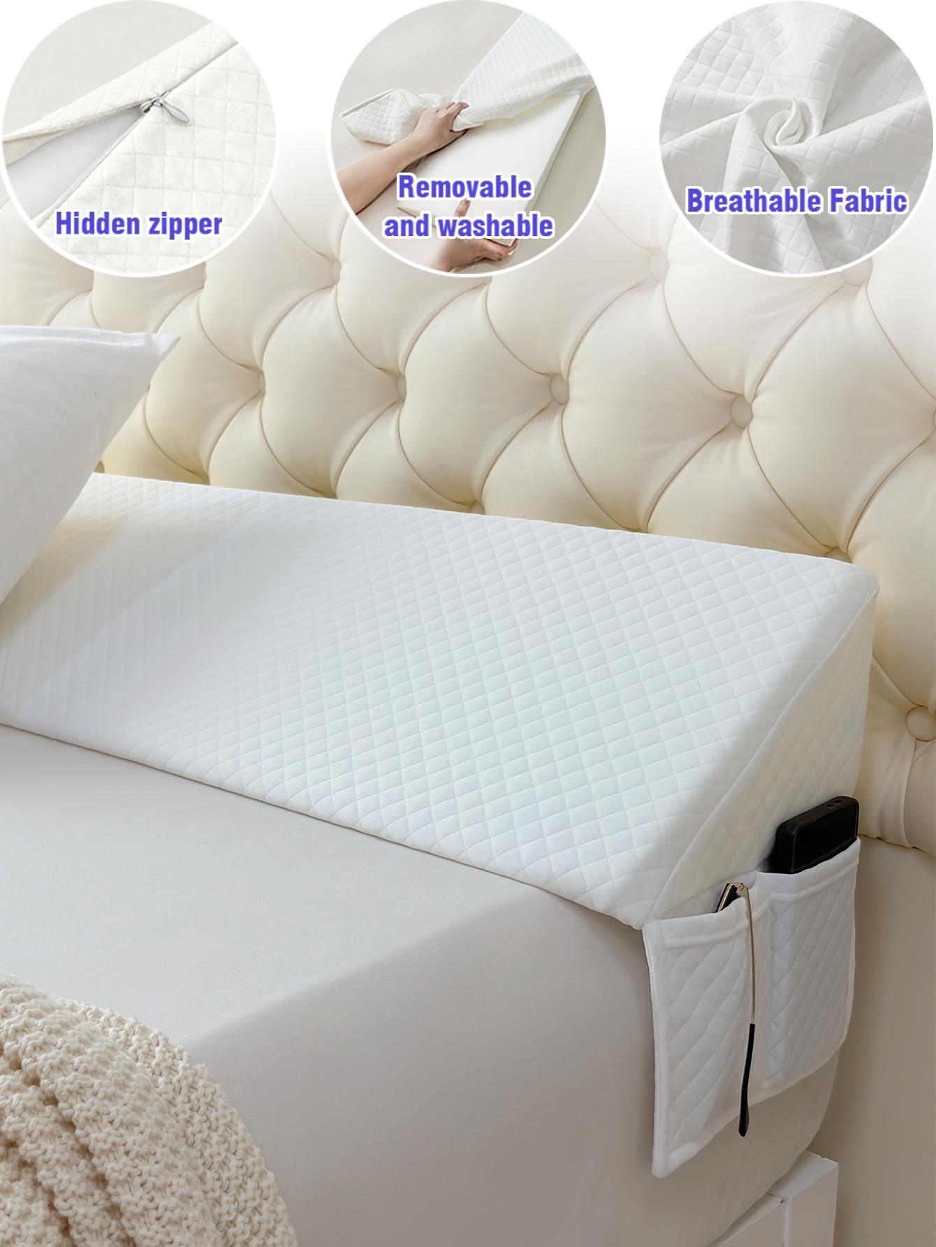 [Weekly Deals]Sleep Support Pillow, Wedge-Shaped Pillow, Bed Headboard Gap Filler and Back Support for Sleeping, Fills the Gap between Headboard and Mattress or Wall from 0-7 Inches, All-Season Comfort Design for Bedroom mellow cloud Supportive Durable