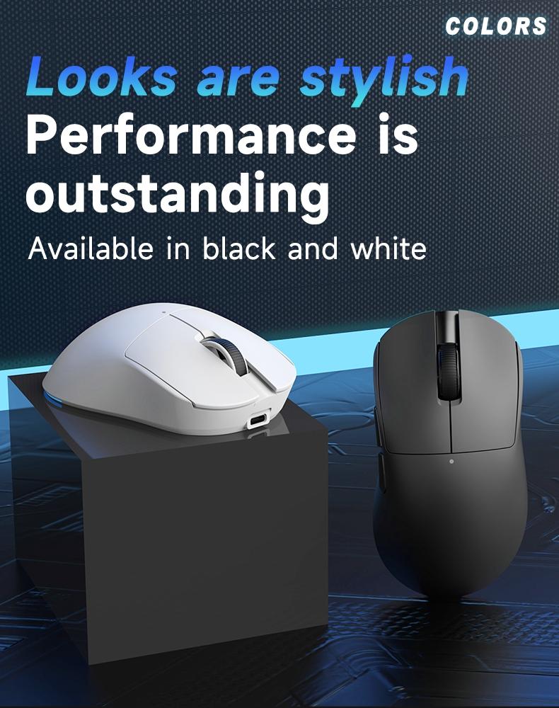 Mage Nj08 Tri-Mode Wireless Mouse, / Options, Ergonomic Design, Durable Build Quality, Ideal for Gaming & Office Use, Computer Gaming Mouse
