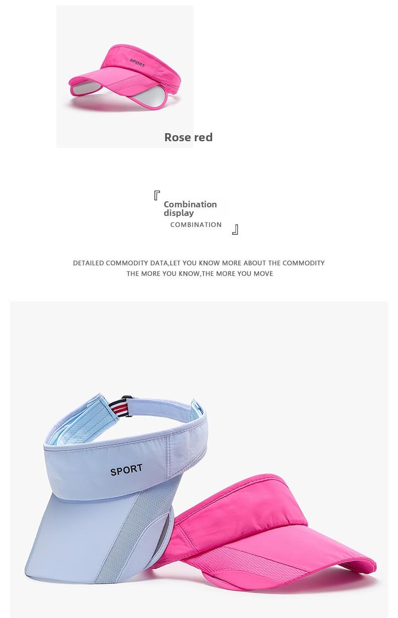 Empty top hat for men, golf sun protection hat, outdoor sports, summer sun protection, UV protection, women's sun hat, sweat absorbing and breathable material, soft and wear-resistant texture, suitable for running, hiking and travel sports