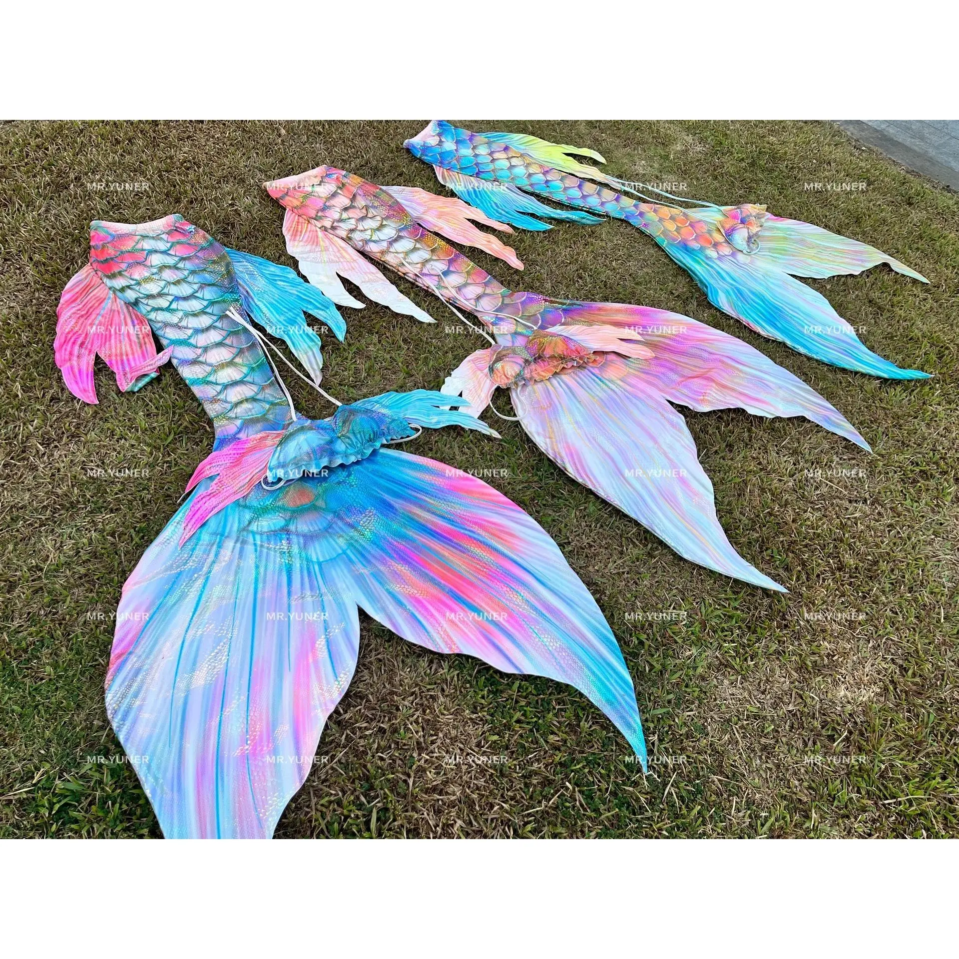 Rue'S Original Mermaid Big Tail Buingbuing Ultra-Light Hot Gold Fish Tail Oceanarium Shooting Swimsuit Can Be Customized