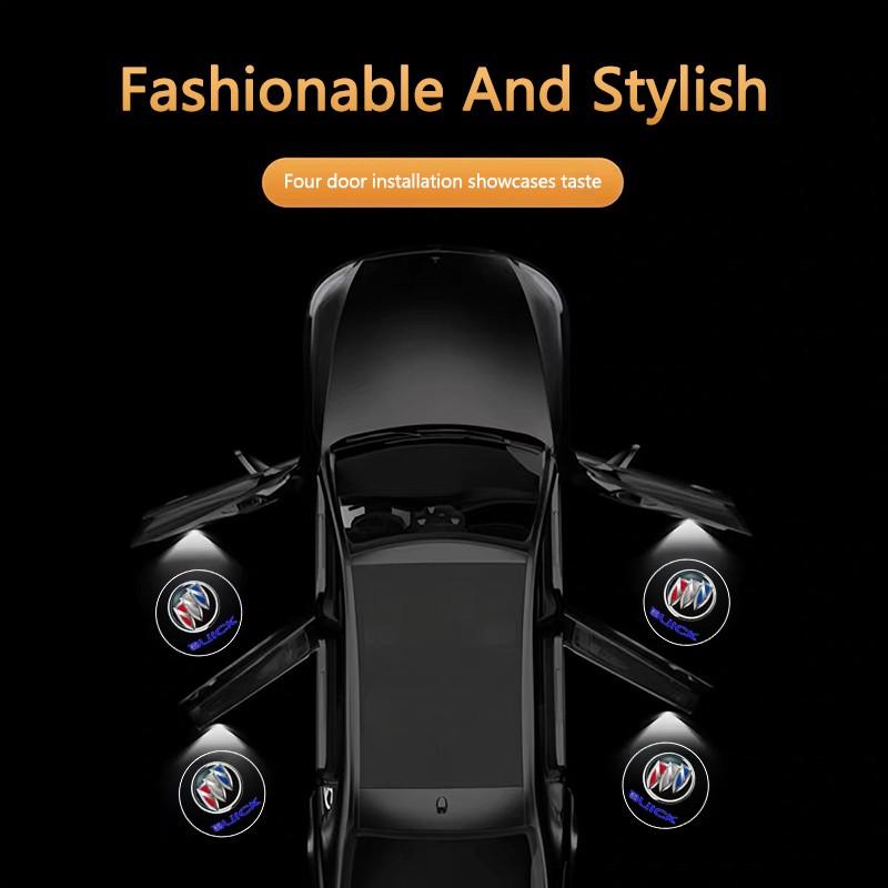 Car Door LED HD Welcome Courtesy Shadow Projector Lamp Logo Light For Buick Century Excelle XT Envision Excelle GT Verano Regal LaCrosse Park Avenue Envista GL8 Car Accessories