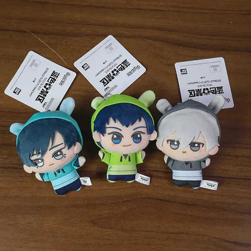 NEW blue lock peluches bunny ears Plush Toy Pendant Seishiro Nagi Isagi Yoichi Chigiri Anime Fluffy Maumet toy Backpack Keychain