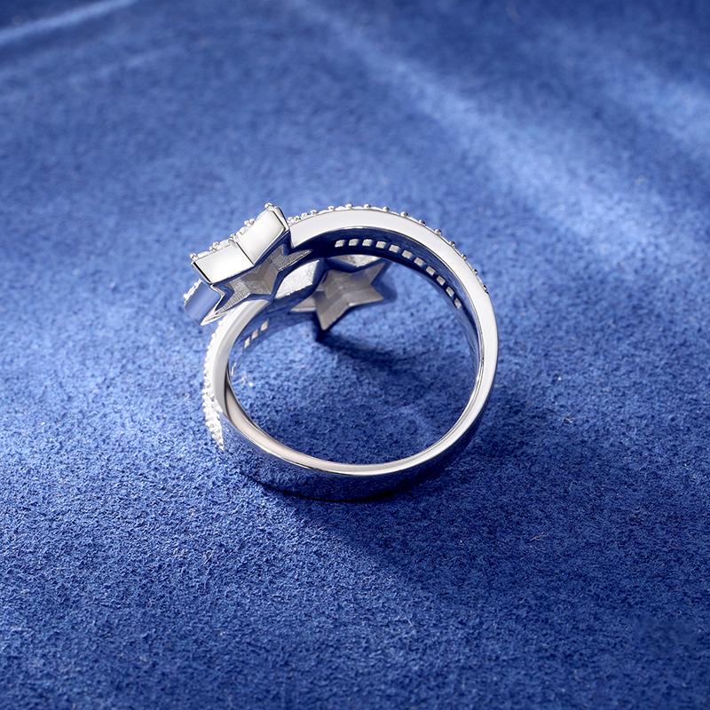 【#RS9250075】S925 Sterling Silver Ring for Women Men Hip Hop Jewelry Gift