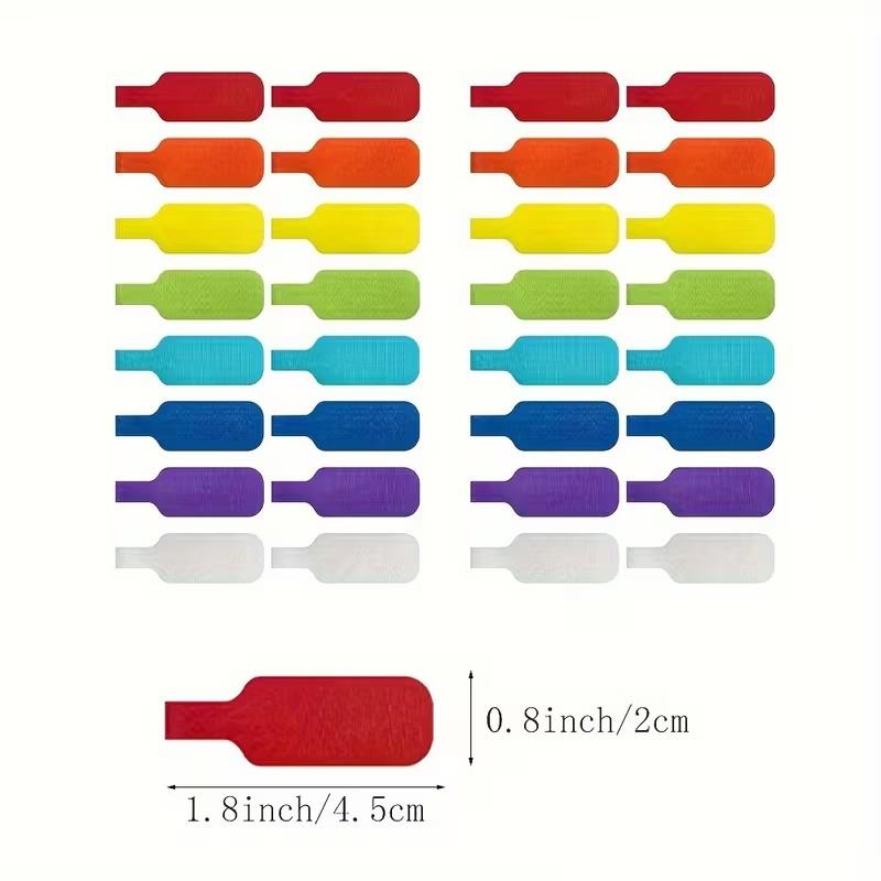 8pcs Colorful Cable Ties with Writeable Function, for Organizing and Identifying, Desk Organization, Home Office Setup, Colorful Markers, Vibrant Design, Durable Material, Strong Adhesive, Wire Markers, Cable Labels