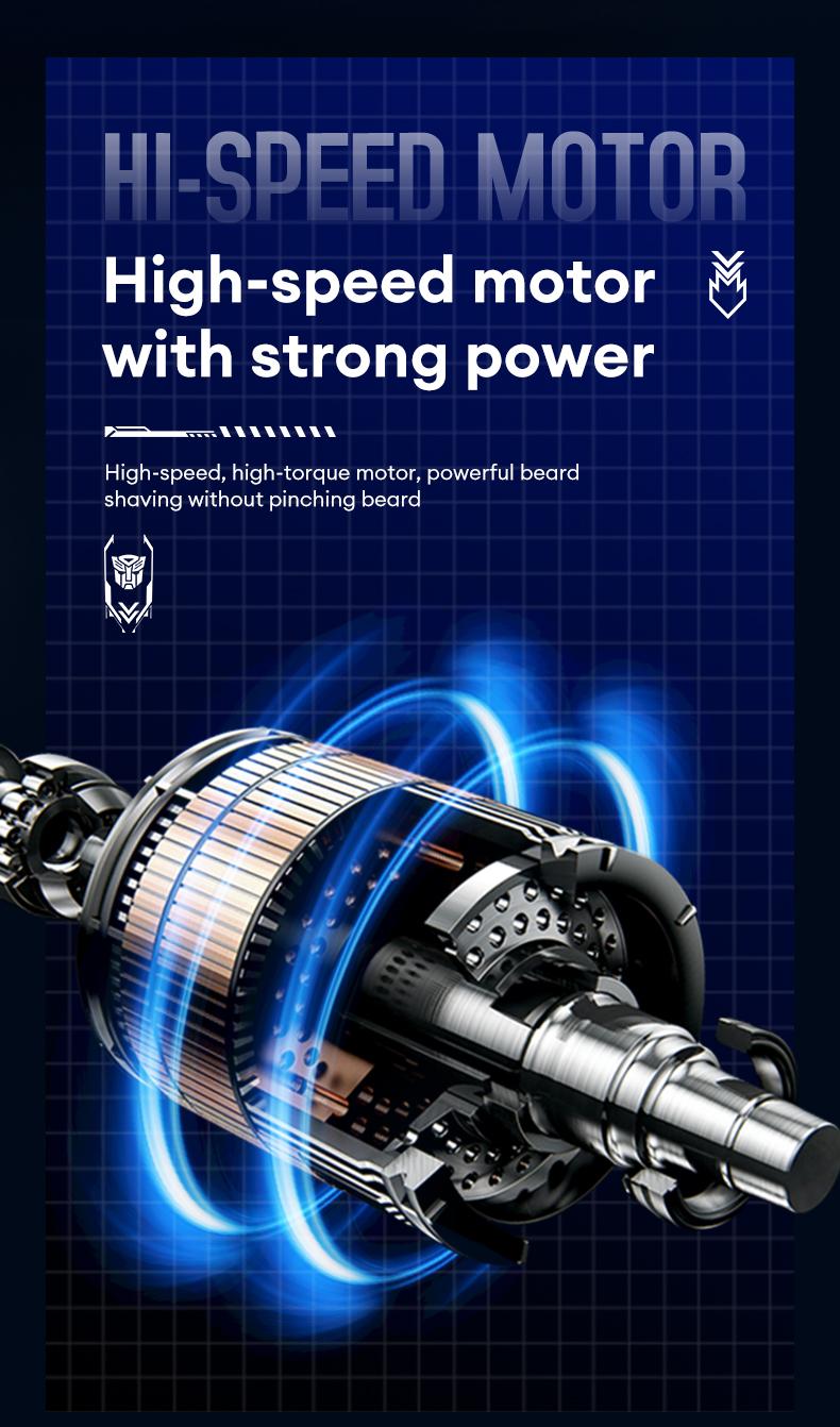 TRANSFORMERS Mini Shaver, 360° Floating Head, Dual-Arc Blade Net, Portable & Waterproof, Ultra-Long Battery Life, Best Gift