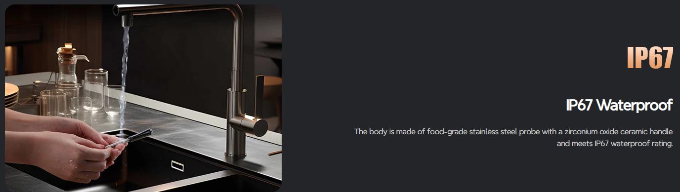 INKBIRD INT-11P-B Bluetooth Meat Thermometer Wireless Waterproof Stainless Steel Grill Tool with 26 Menus & Alarm for Kitchen Cooking Gifts - Black TikTokShopBlackFriday Kitchenware