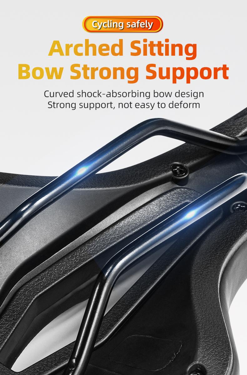 ROCKBROS Bike Saddle Ultralight Breathable Comfortable Cushion MTB Road Bicycle Seat Saddle Foldable Bicycle Saddle Racing Soft Cycling Saddle