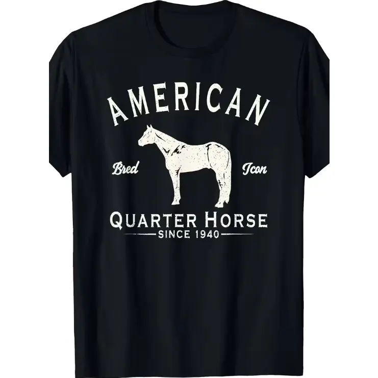American Quarter Horse 1940 Equestrian Saddle Riding T Shirt