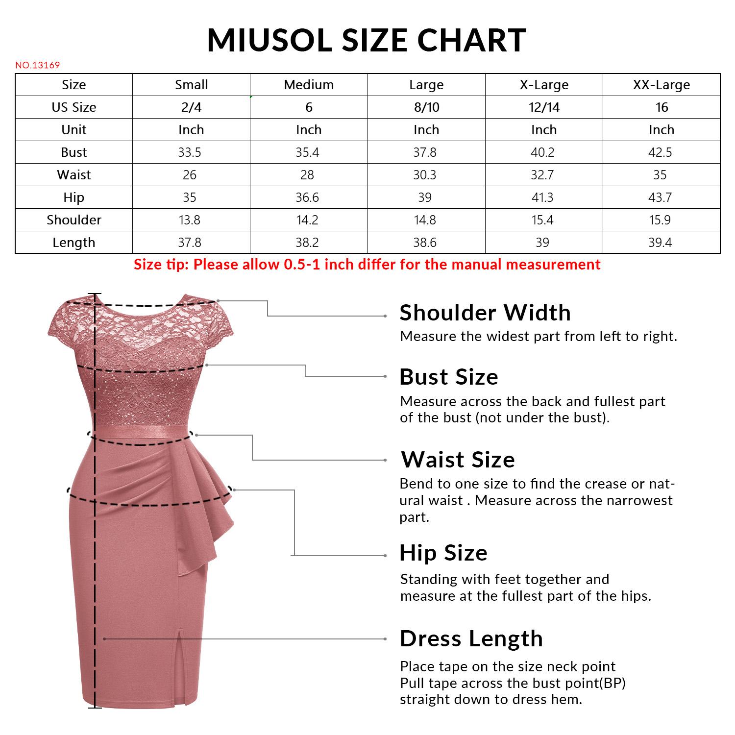 MIUSOL 13169 Women's Sequin Lace Elegant Crewneck Cap Sleeve Ruffle Split Hem Formal Womenswear Workwear Party Date Cocktail Dress