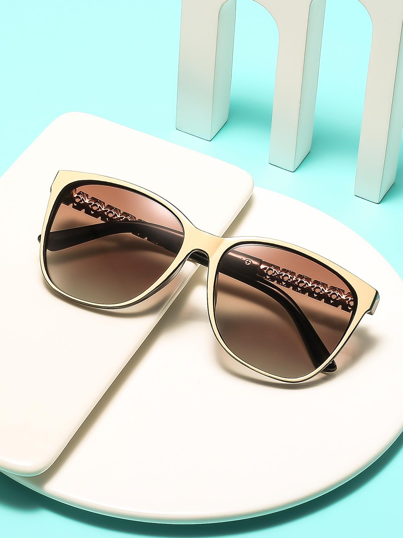 Women's Fashionable Polarized Sunglasses, Trendy All-match Tinted Lens Sunglasses, Fashion Accessories for Outdoor Activities, High Quality Sunglasses