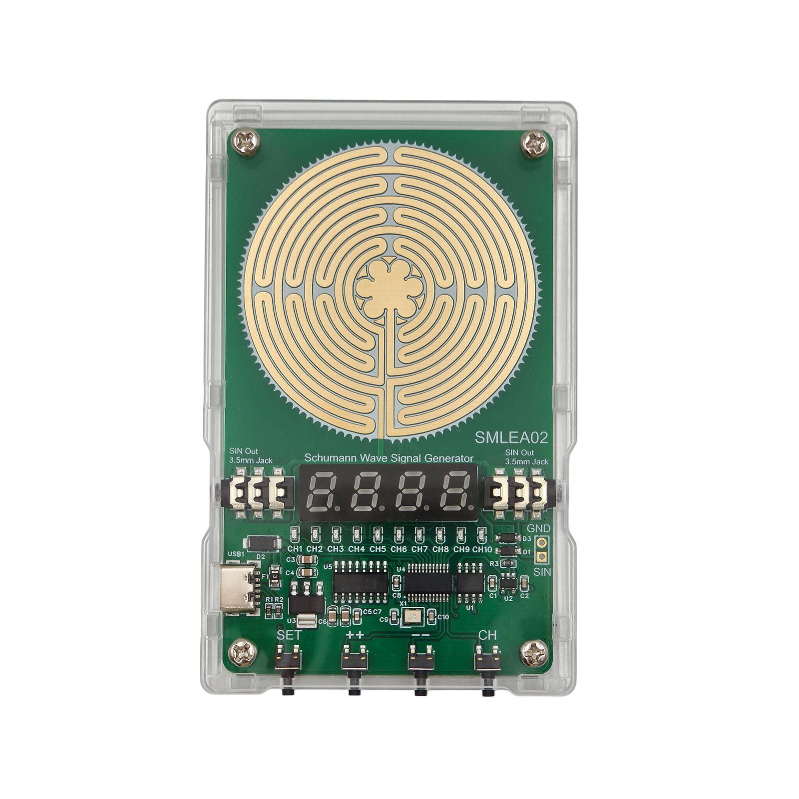 7.83hz Schumann Wave Generator, Pure Sine Wave, 10 Channels Switchable, Dual 3.5mm Audio Output, Pemf Pulse Em Field, Sleep Aid, Stress Relief