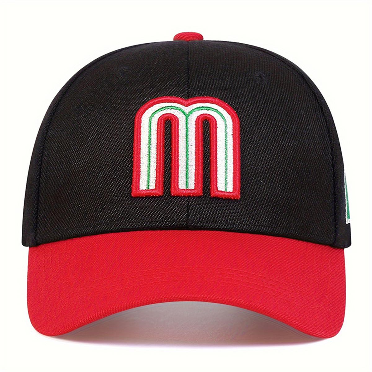 Mexico Baseball, Fitted Cap Adjustable Hat, Letter Embroidery Sun Protection Sports Hat
