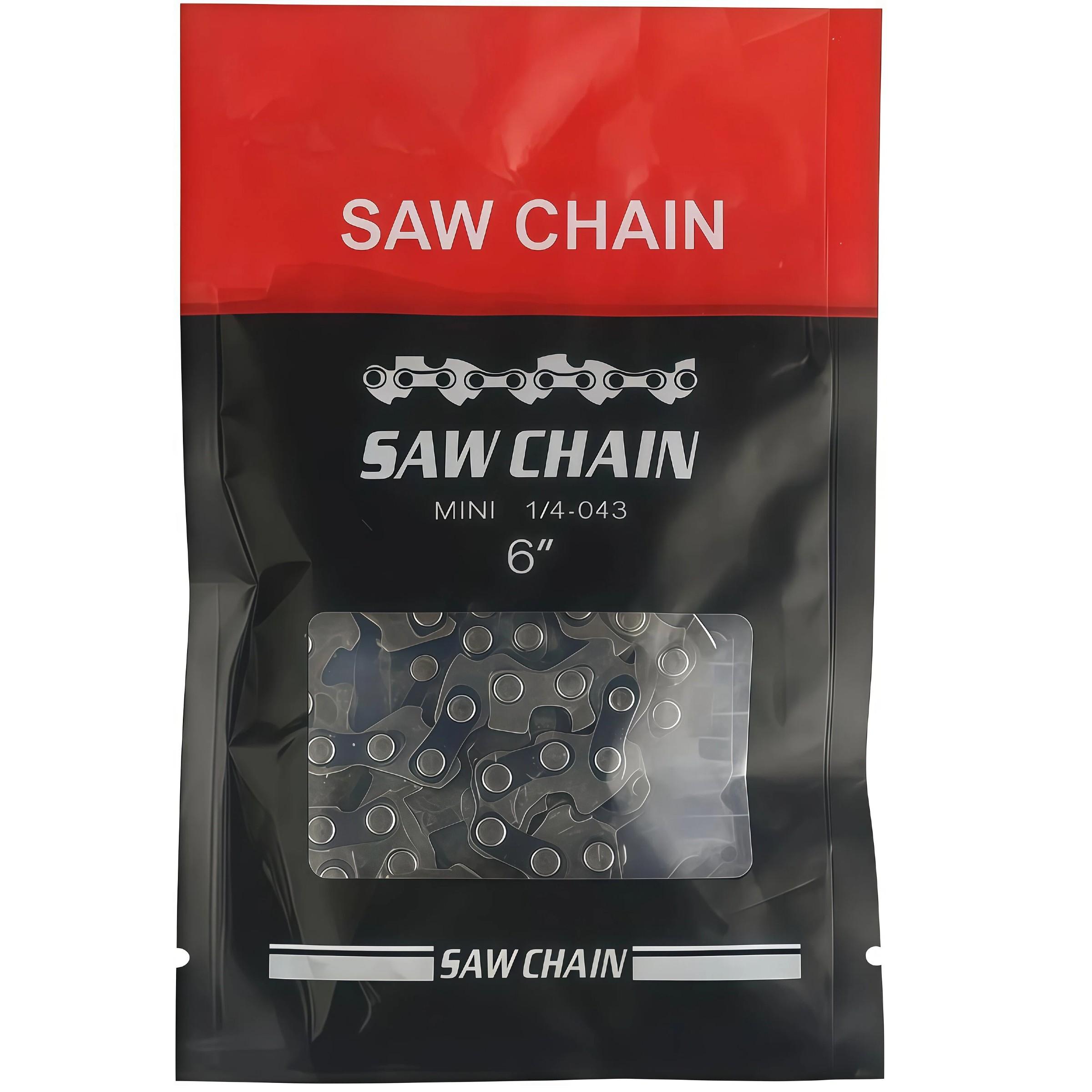 Mini Chainsaw Chain Replacement Part, Fits Electric Portable Chainsaws, Small Logging Saws, Pruning Saws, Sizes 4 Inches, 6 Inches, 8 Inches