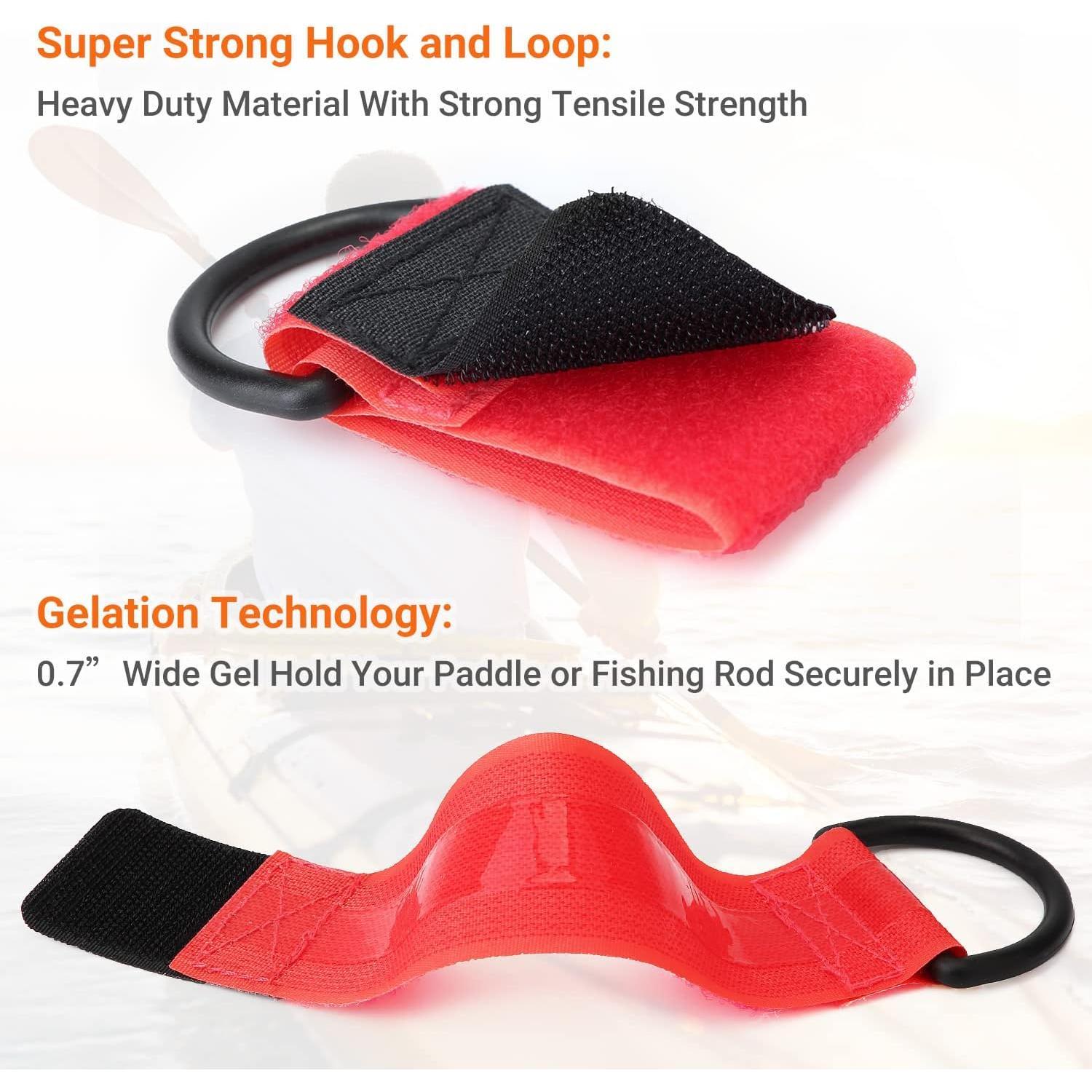 Paddle Leash Safety Rod Bungee Rod Holder Gripping Gear Leash with Innovative Gel Grip to The Paddle or Rod for Kayaking, Canoeing