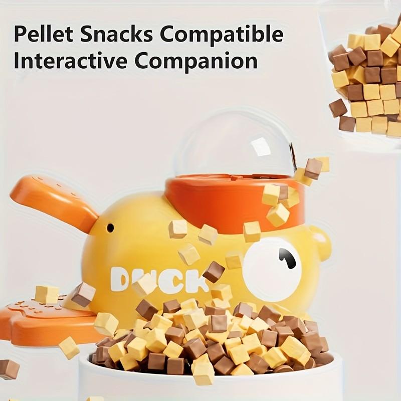 Duck Pet Intelligence Toy, Interactive Cat Feeding Toy, Durable Easy Clean, Transparent Lid Design, Indoor Outdoor Game & Training Tool