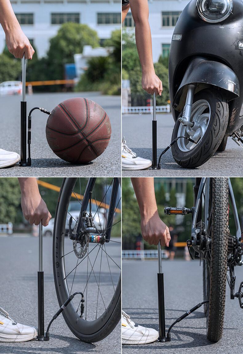 ROCKBROS Inflator High Pressure Foot Pump MTB Road Bike Electric Bicycle Motorcycle Car Hand Tire Pump AV/FV Portable Air Pump