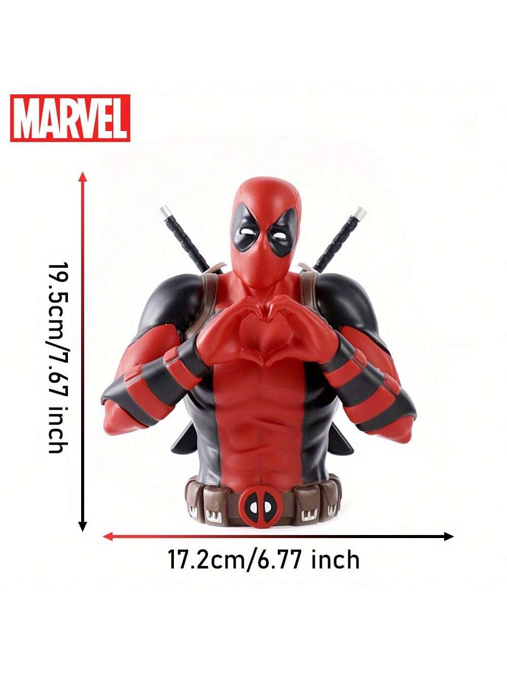 Marvel officially licensed Deadpool deposit box PVC material home office desk party decorations for friends birthday gift