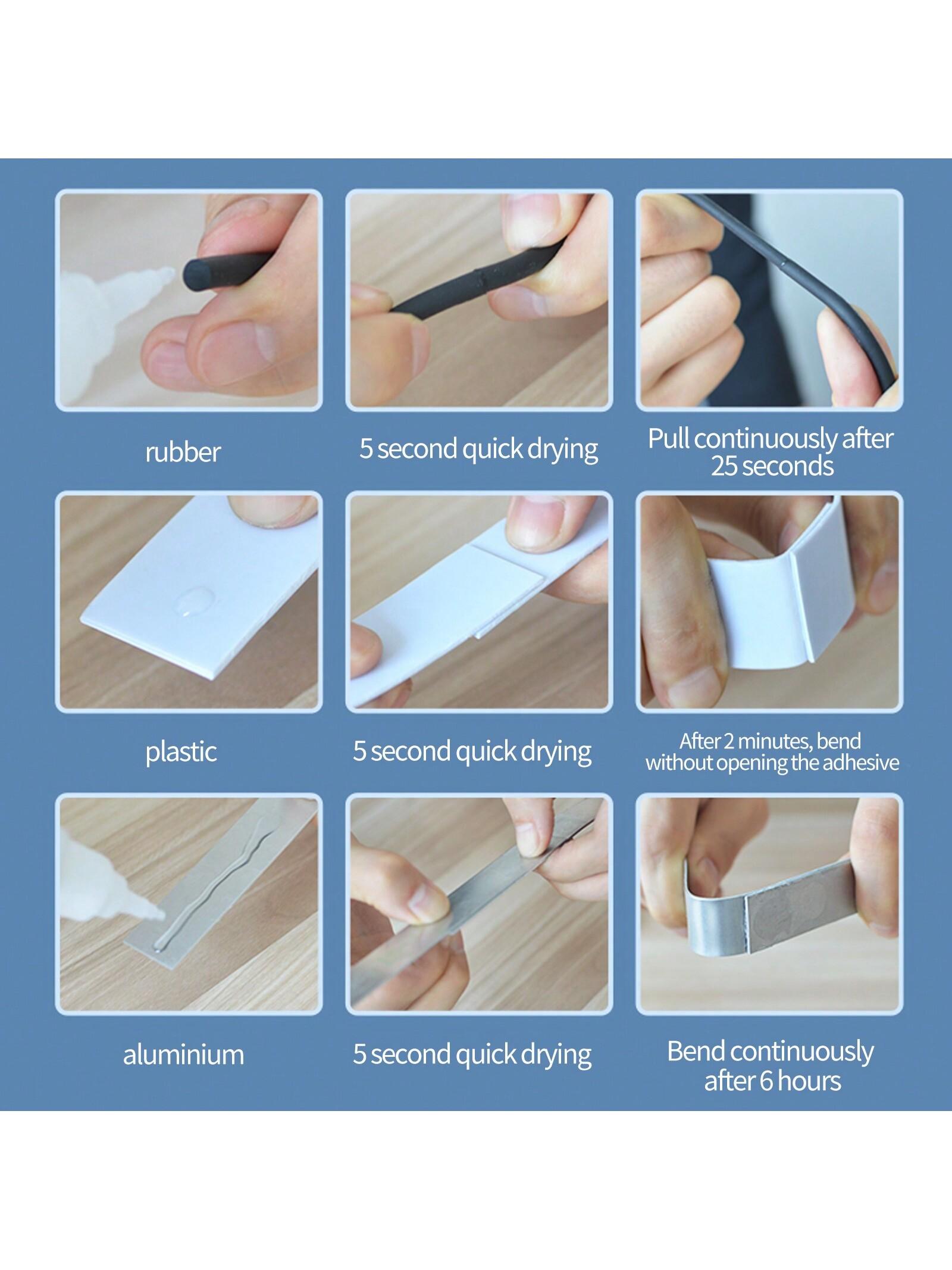 Strong Instant Glue 401, 403 Metal Plastic Ceramic Rubber Wood Acrylic Pool Accessories Jewelry Shoe Repair, Fast Dry Adhesive