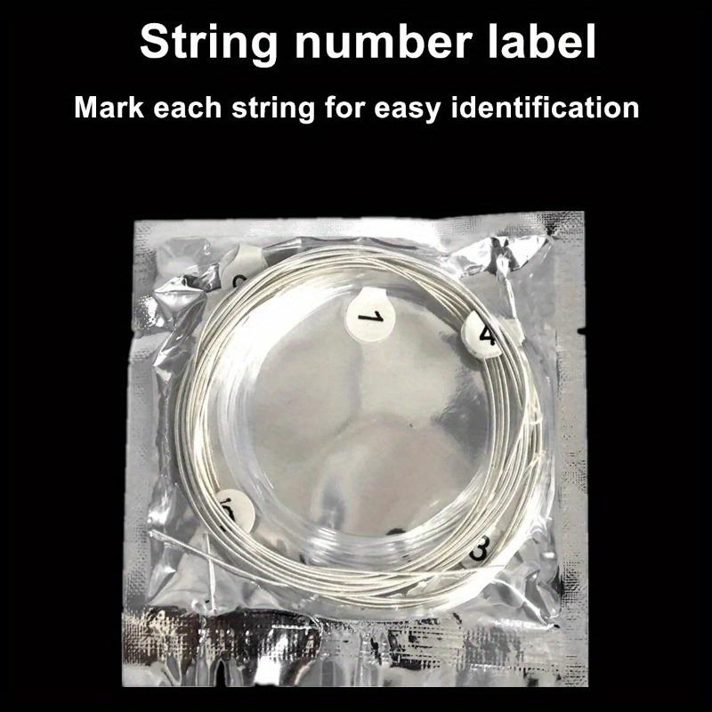 6pcs/set Classical Guitar Strings Set Plating Super Light Classic Guitar Clear Nylon Silver Strings Silver Plated Copper