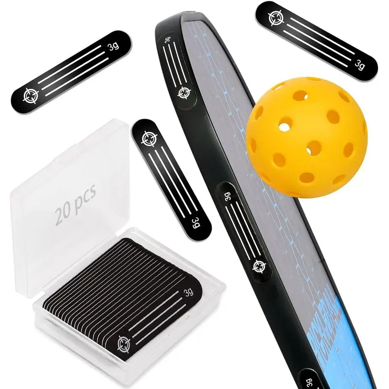 Outdoor activities20pcs Pickleball Lead Tape - 3M Adhesive Lead Tape for Pickleball Paddles with Storage Box, Weighted 3g Adhesive Strips for Golf Clubs Tennis Racket Increase Control & Power