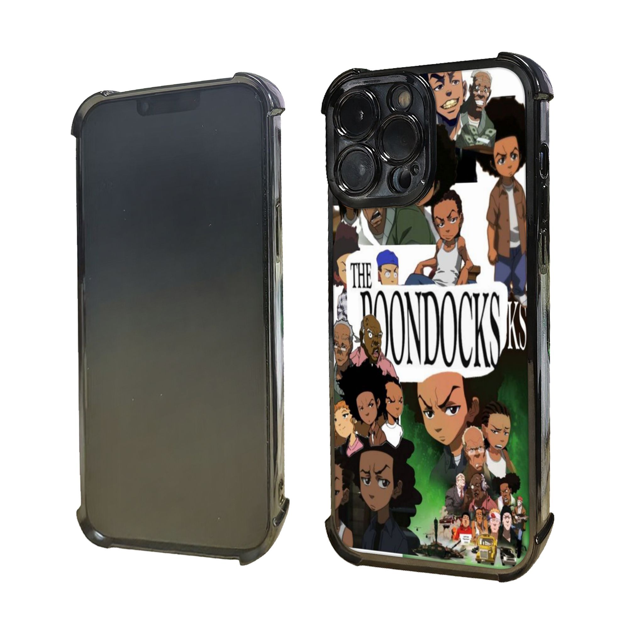 Phone Case, Casing - 1pc The Boondocks Phone Case with Electroplating Process, Phone Accessory Protective Cover Featuring Reinforced Cushioning And Collision Prevention, Compatible with iphone Models 17, 16, 15, 14, 13 Pro Max Accessories