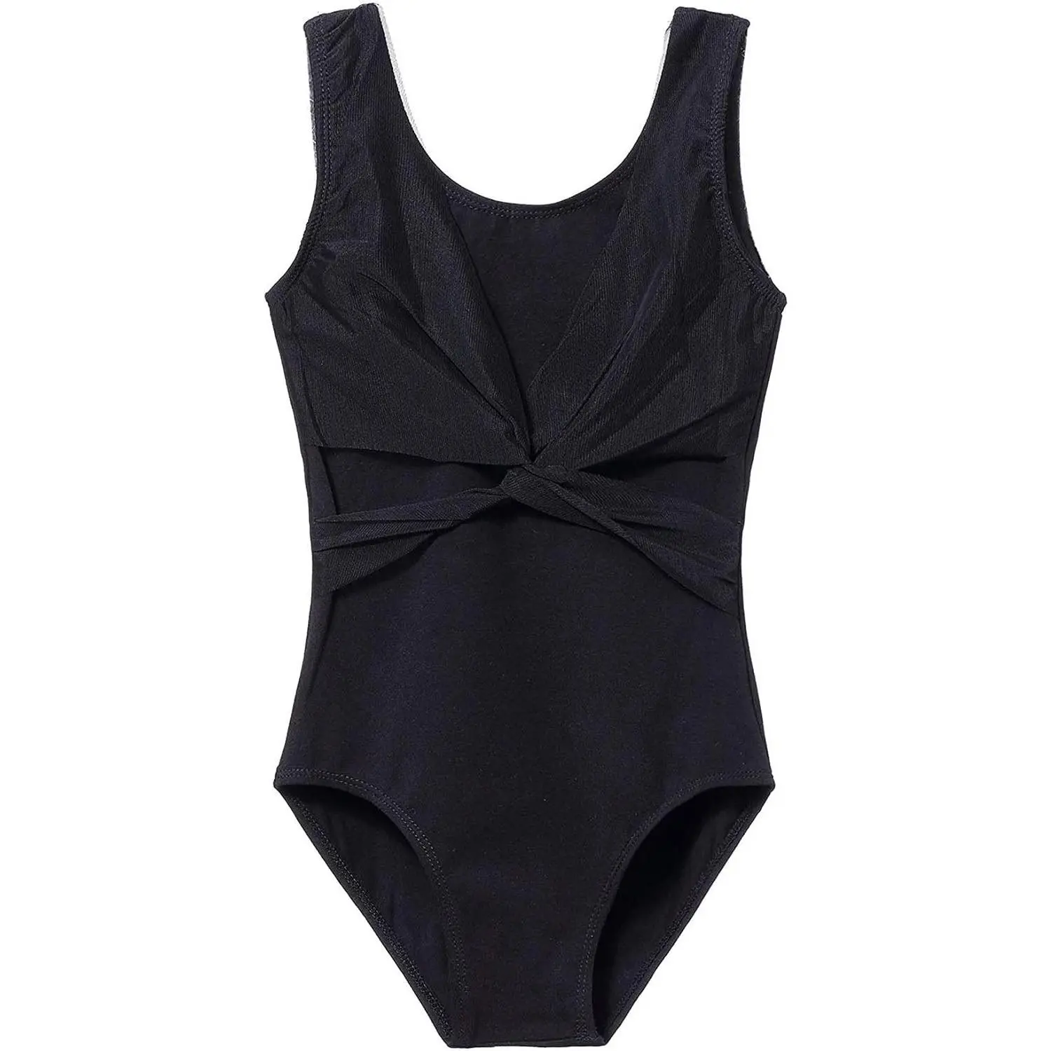 Leotards for Girls Dance Ballet Gymnastics Sleeveless Tank with Mesh Cross Front