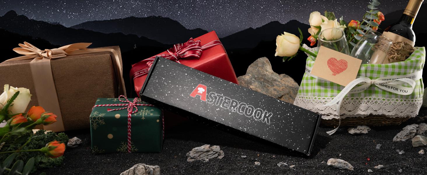 Astercook 6 Piece Kitchen Knife Set, High Carbon German Stainless Steel Knife Set, Super Sharp, Dishwasher Safe Block Cooking Cutting Astercook 6 Piece Kitchen Knife Set, High Carbon German Stainless Steel Knife Set, Super Sharp, Dishwasher Safe Block Cooking Cutting