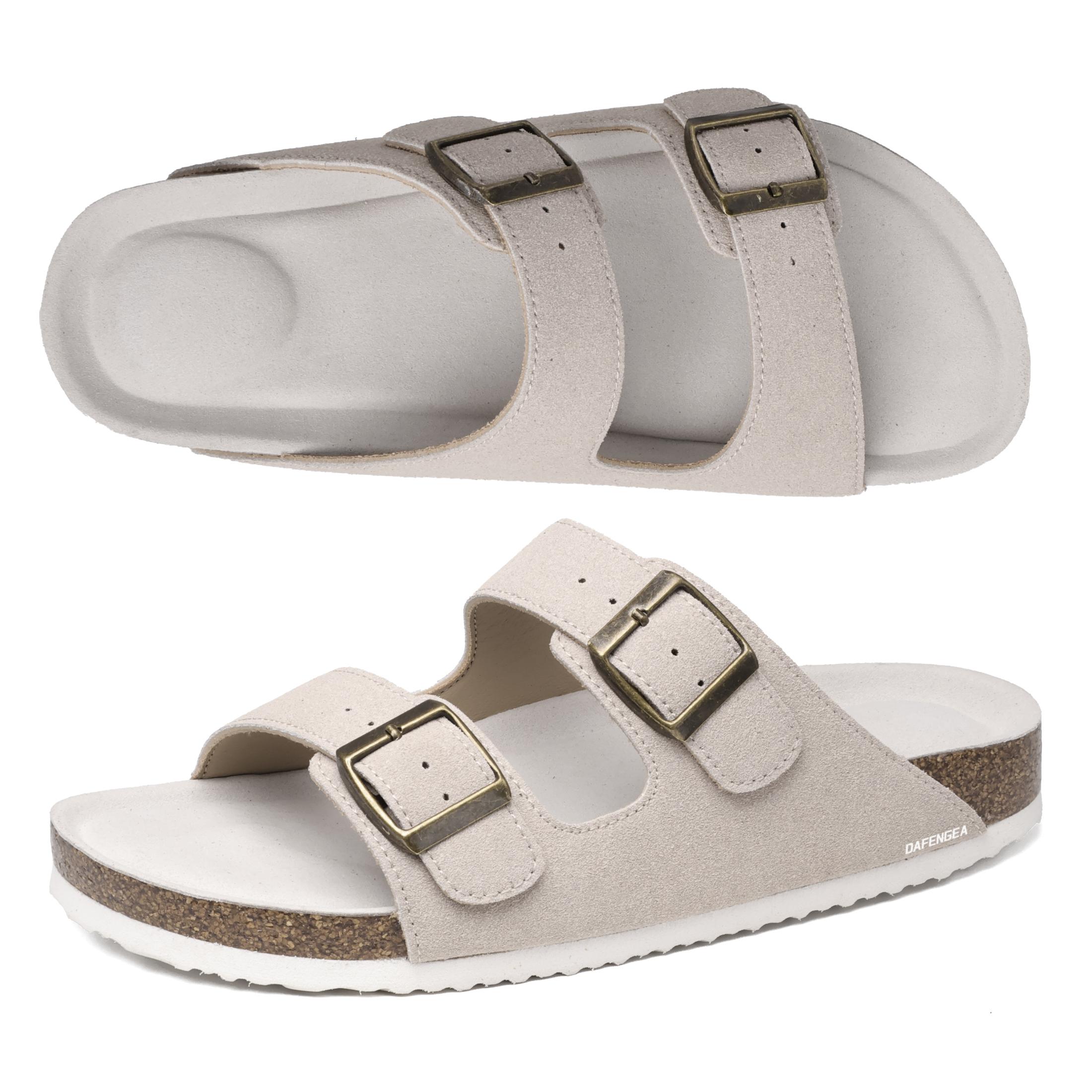 Women's Sandals Soft Footbed Adjustable Cork - Buckled Slip-On Sandals For Casual & Outdoor Wear Springfresh