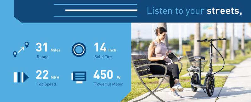 Hiboy ECOM 14 Electric Scooter - Electric Scooter for Adults - 31 Miles Long Range & 22Mph Folding Commuter Electric Scooter - Fat Tire Electric Scooter