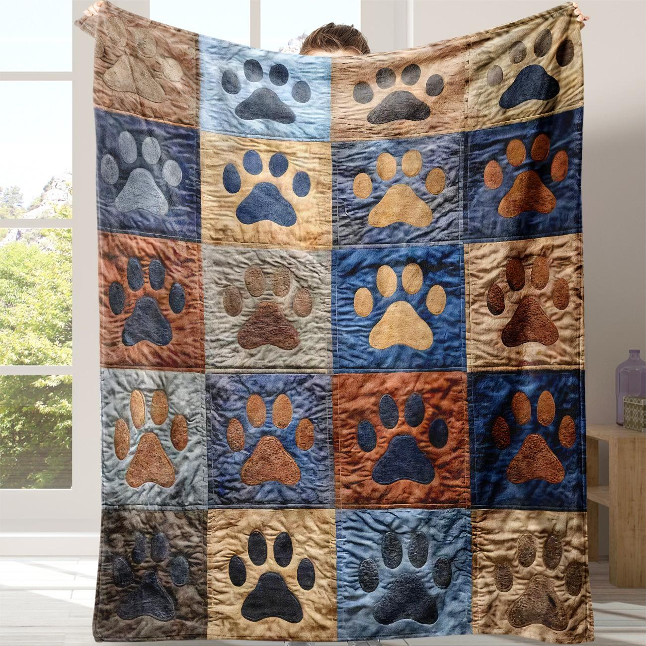 Soft Flannel Blanket for Dogs, Novelty Pet Accessory, Perfect for Naps at Home, Office, School, Travel, Gift Idea