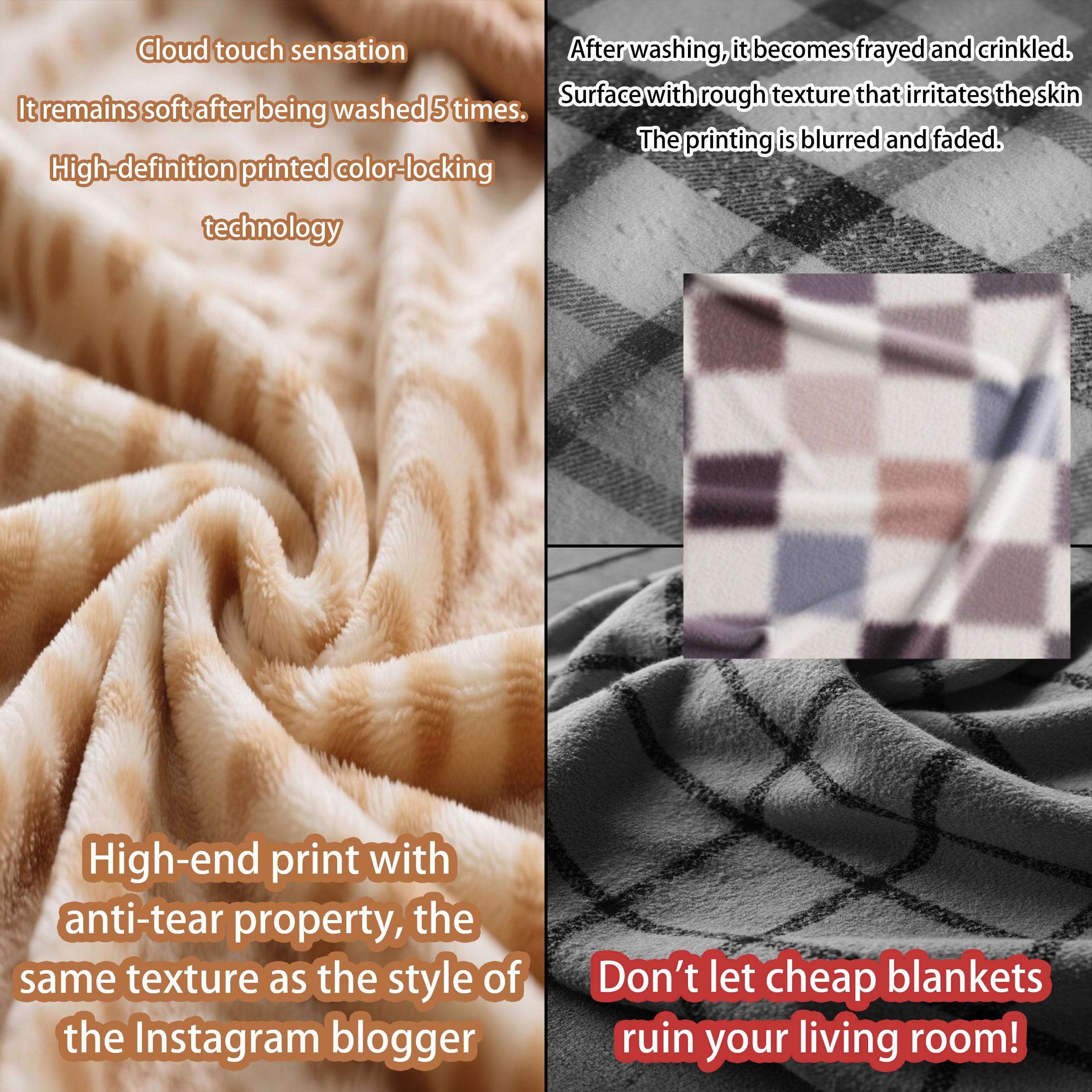 One Piece Chopper Harajuku Throw Blanket (Kawaii Street Fashion Design) - Tony Tony Chopper & Harajuku Motif Prints, Skin-Friendly & Machine Washable, High-Grade Plush & Double Warmth, Multi-Scene Use, Perfect Gift for One Piece Fans