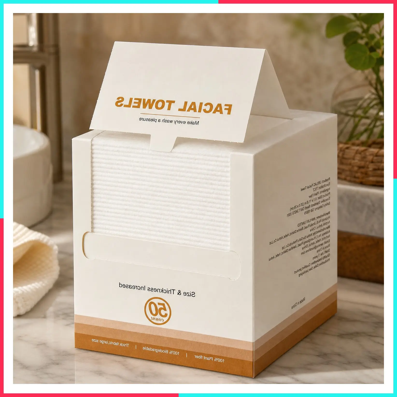 Ultra-Soft Extra Thick Disposable Facial Towels for Face